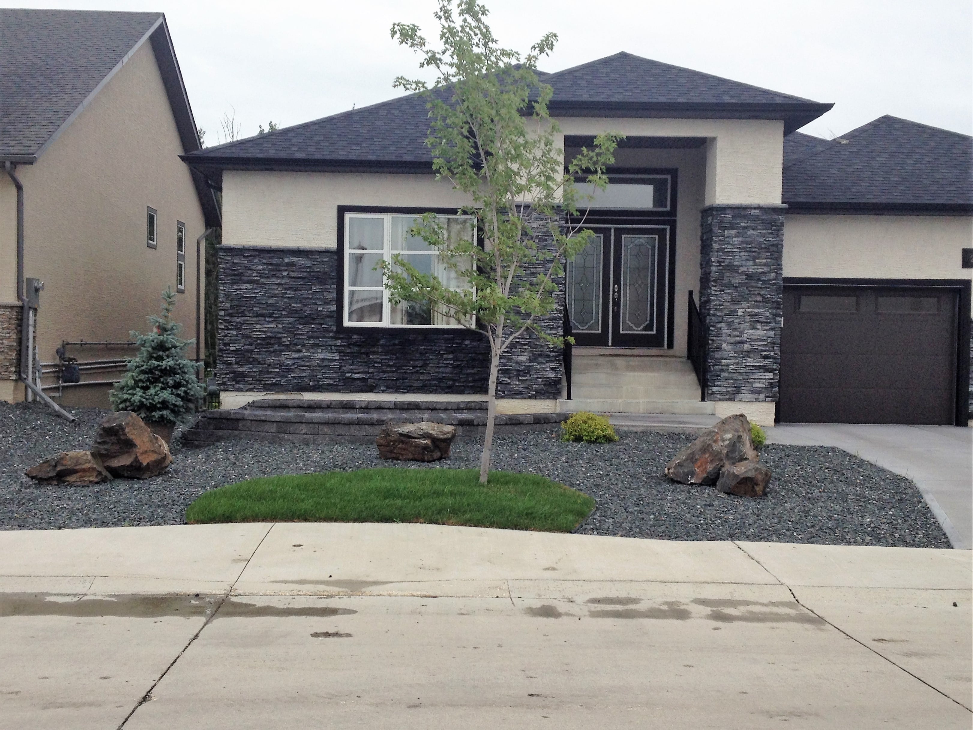 Boulder landscaping